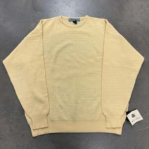Cellini 100% Merino Wool Sweater Made in Italy Yellow Knit Size L